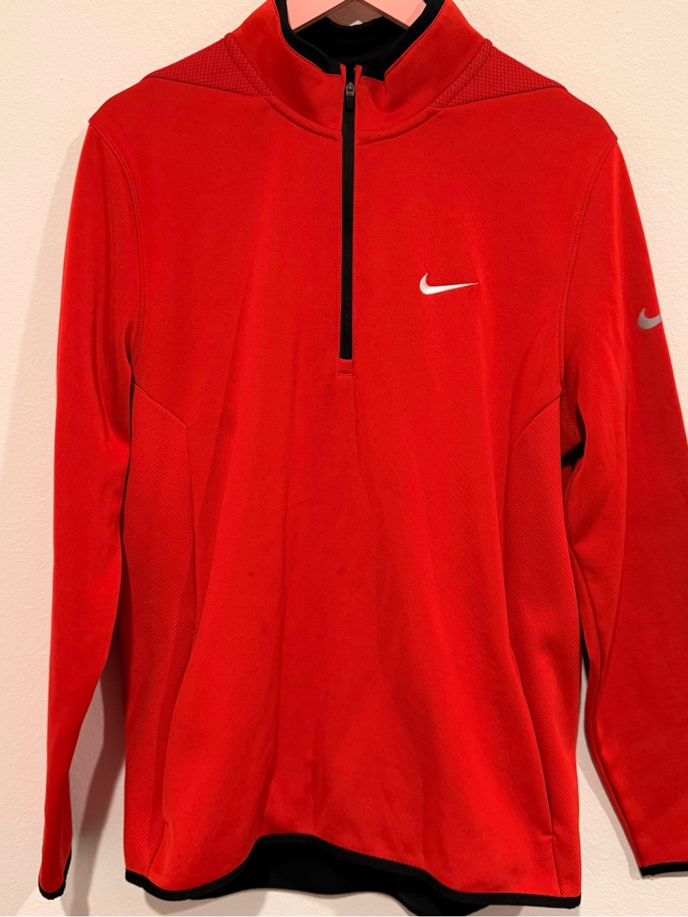 Nike Men’s Red Half-Zip Performance Jacket Large